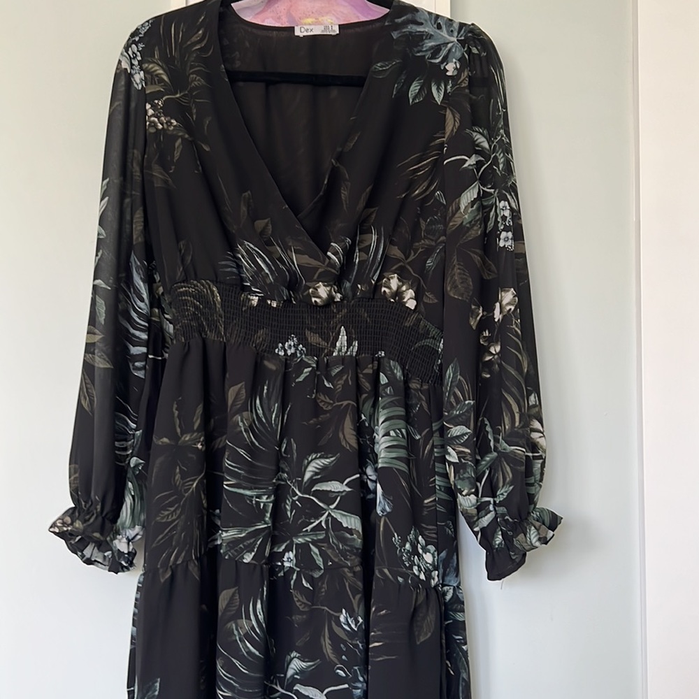 Dex Botanical Print Dress- Size M